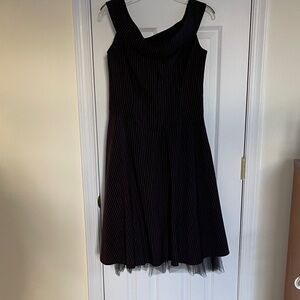 Morbid Threads Black Pinstripe Dress